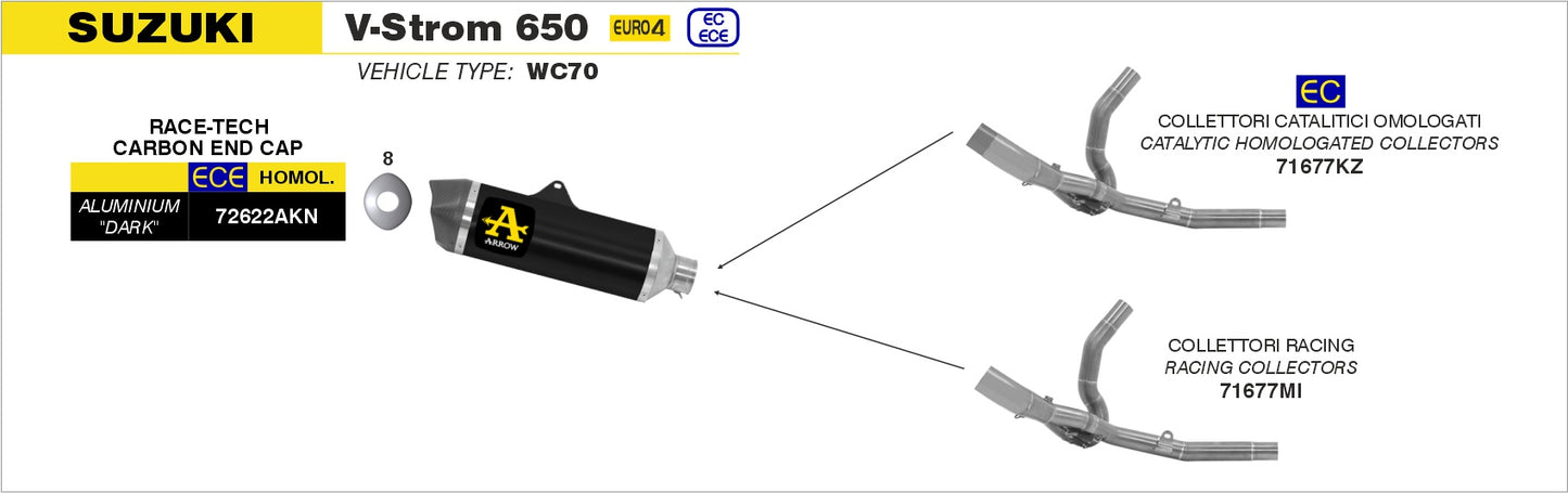 Terminale Race-Tech alluminio con fondello carby