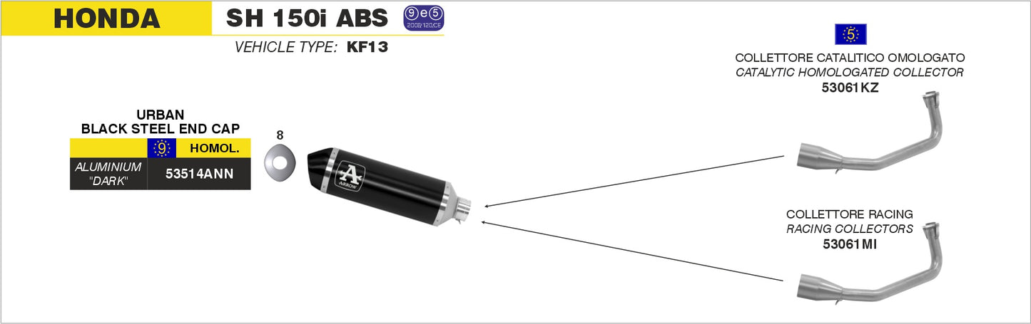 Collettore catalitico omologato per scarico Urban