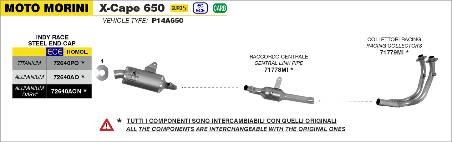 Raccordo racing intercambiabile con l'originale
