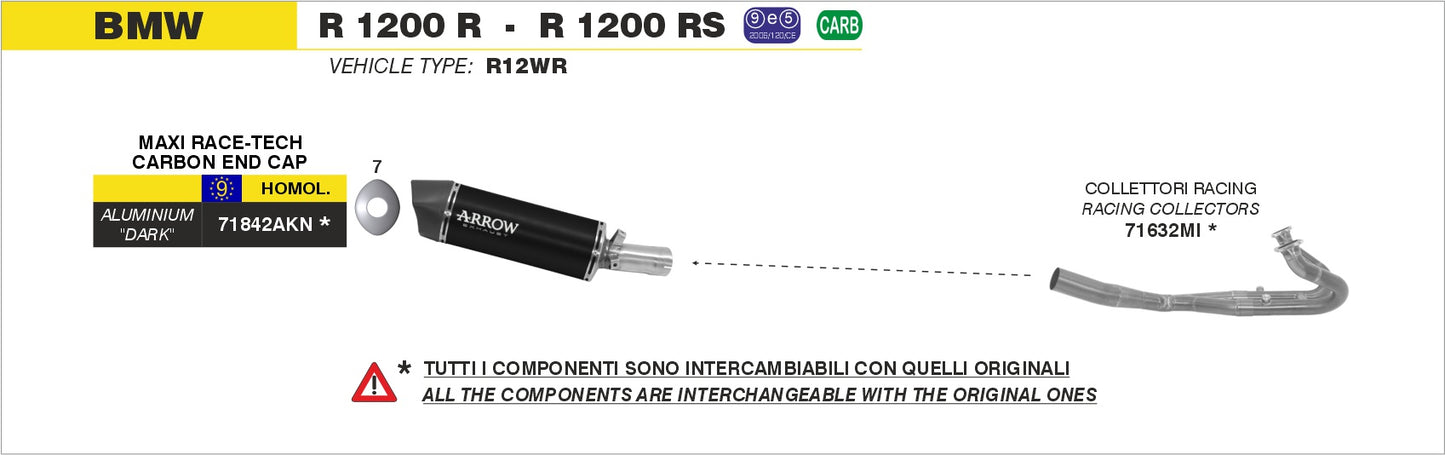 Terminale Maxi Race-Tech titanio con fondello carby