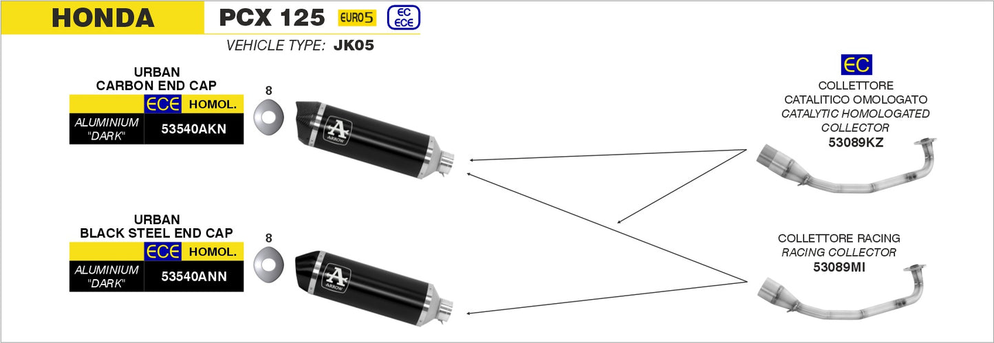 Collettore catalitico omologato per scarico Urban