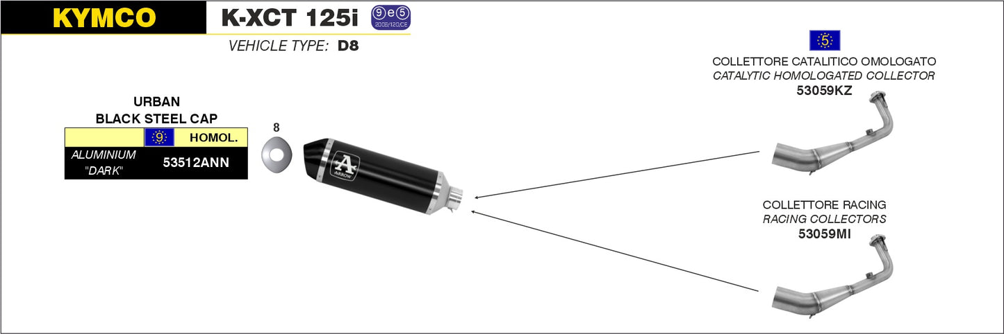 Collettore racing per scarico Urban