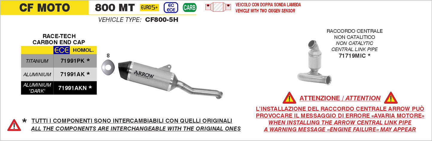 Terminale Race-Tech alluminio con fondello carby