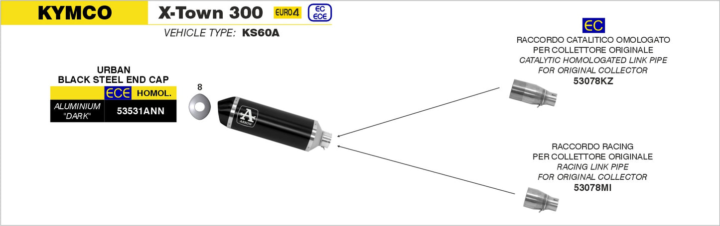 Raccordo racing per scarico Urban