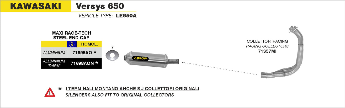 Terminale Maxi Race-Tech Approved alluminio