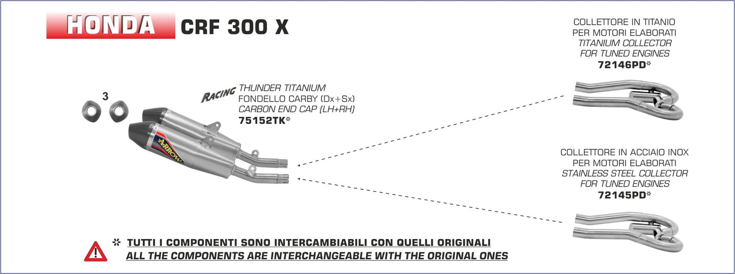 Kit collettori in acciaio inox per motori elaborati