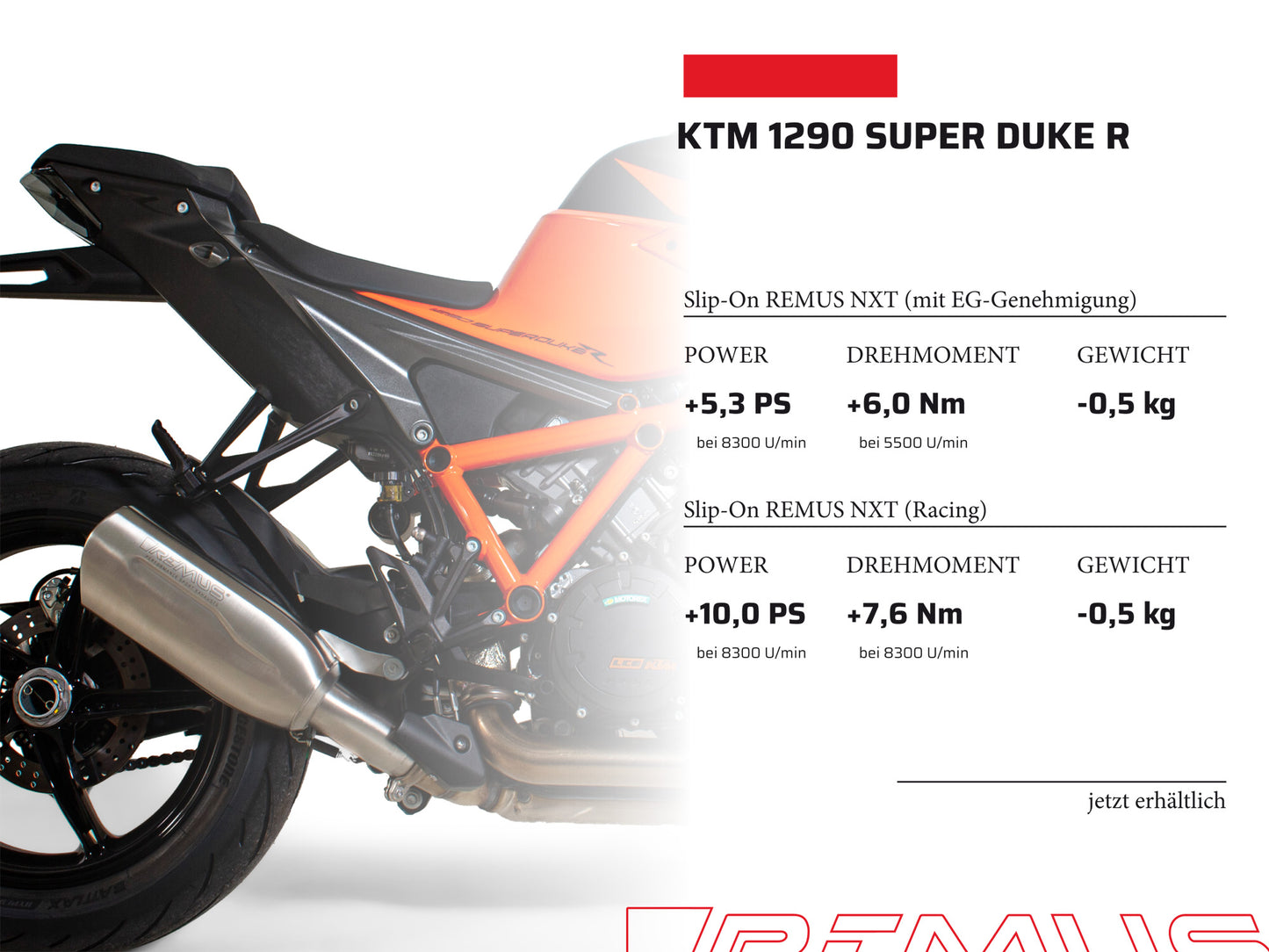 Remus Nxt stainless steel matt EC- approved slip-on for KTM 1290 SUPERDUKE R 2020-2022