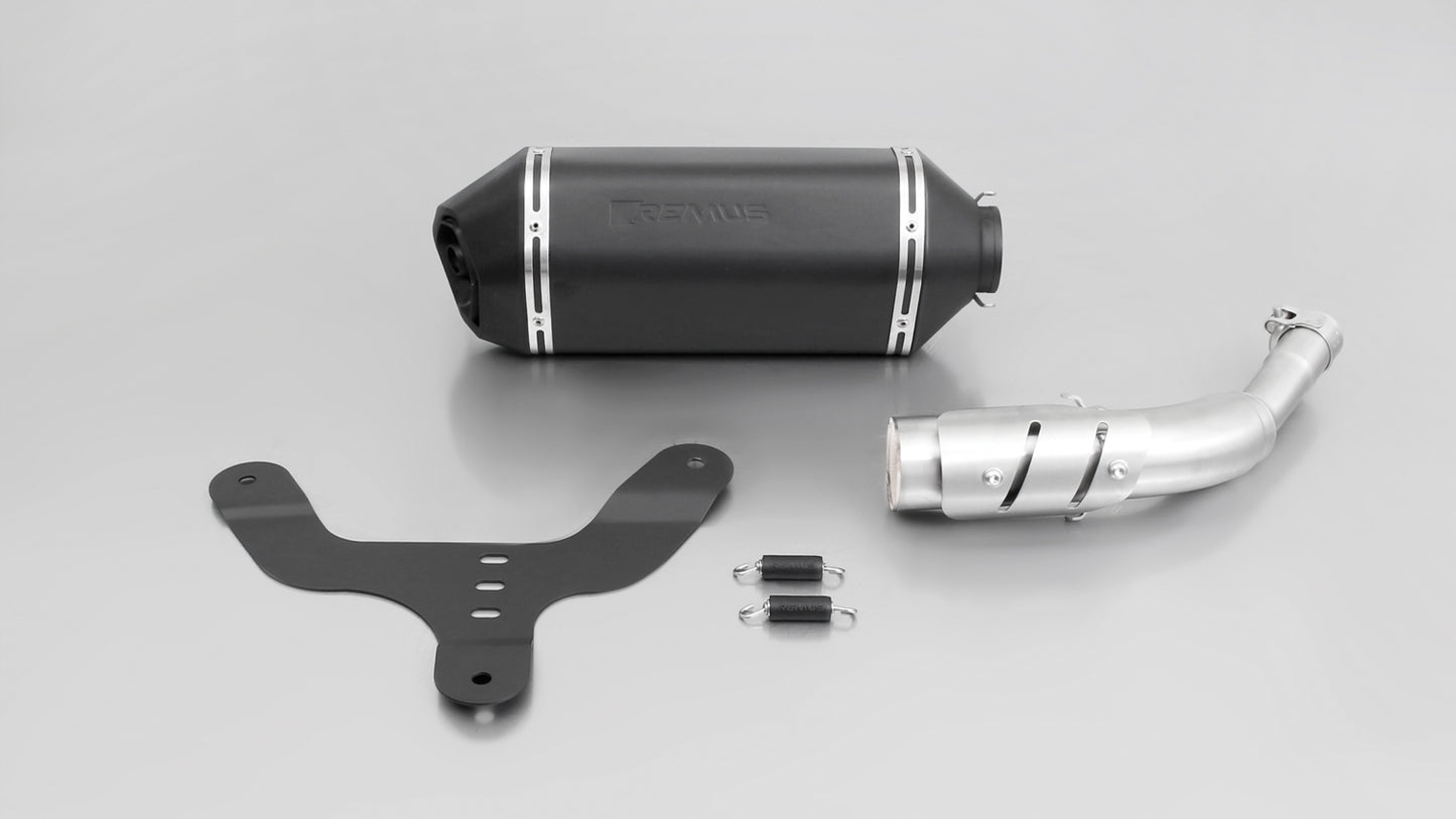 Remus stainless steel black SportExhaust slip-on EC approved for VESPA GTS 300 ie SUPER 2016-2018