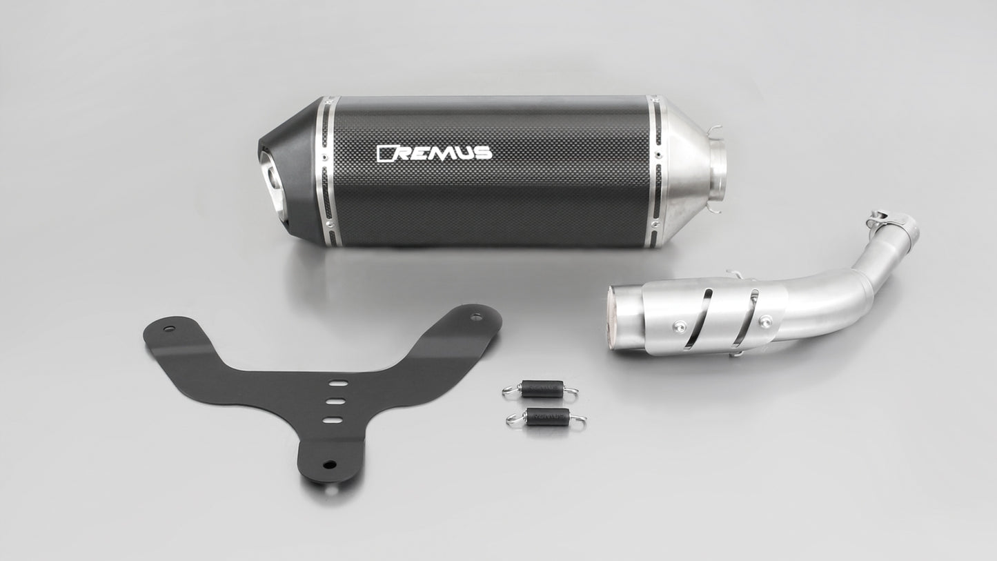 Remus carbon fibre SportExhaust slip-on EC approved for VESPA GTS 300 ie SUPER 2016-2018