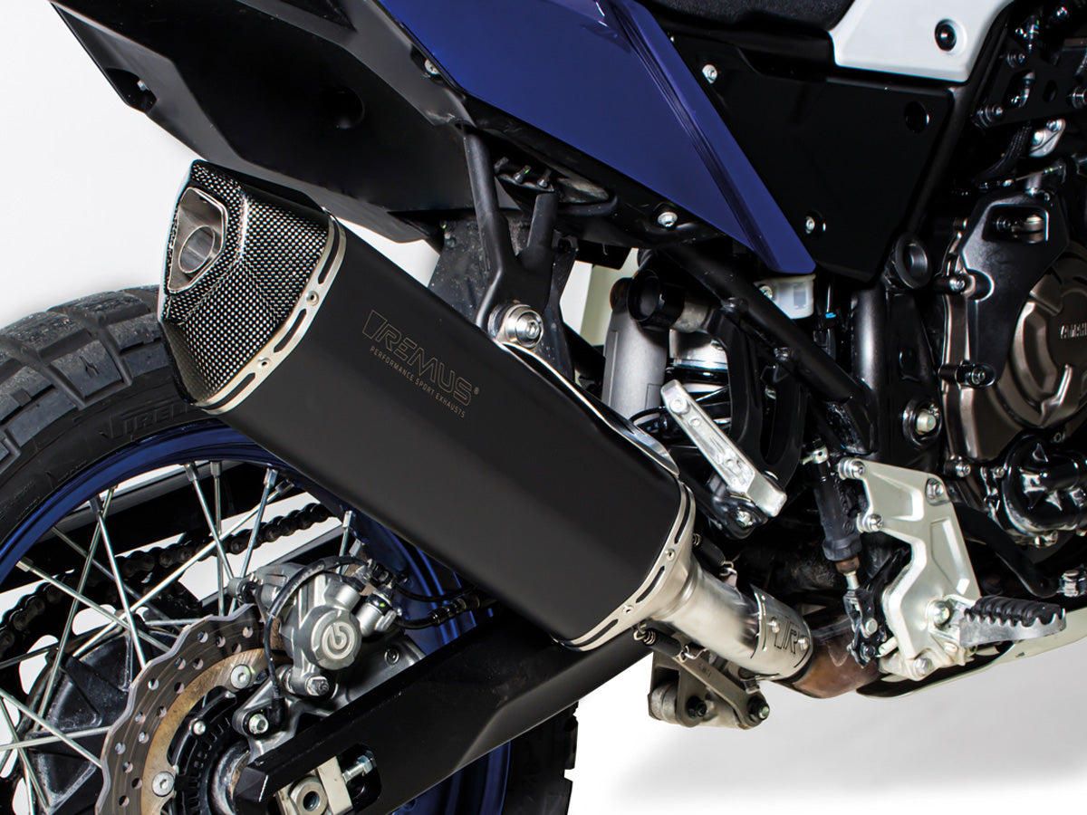 Remus Black Hawk stainless steel matt racing slip-on for YAMAHA TENERE' 700 2019-2024