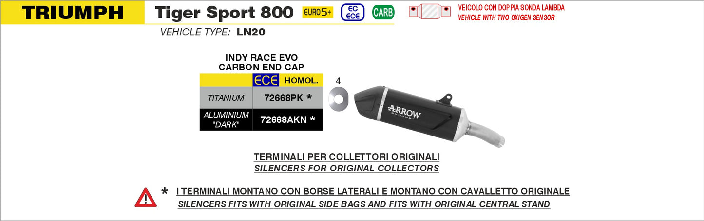 Terminale Indy-Race EVO in titanio con fondello carby