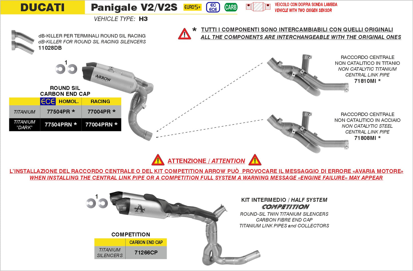 Terminali Round Sil titanio racing (Dx+Sx) con fondello carby