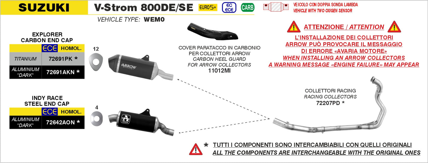 Terminale Indy-Race in alluminio dark