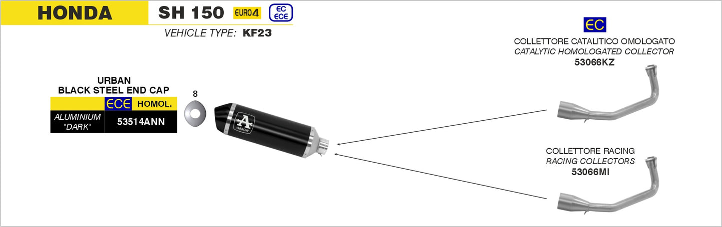 Collettore racing per scarico Urban