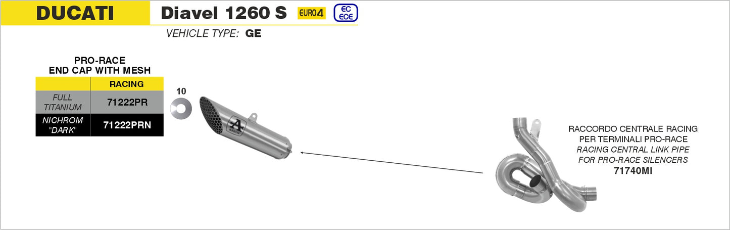 Terminale Indy Race alluminio con fondello carby
