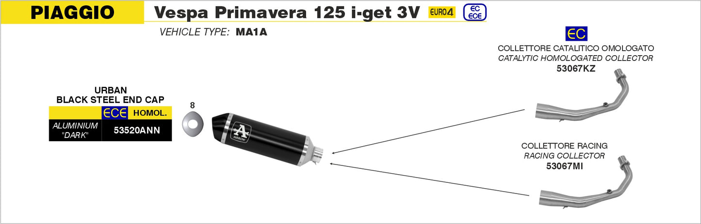 Terminale Urban alluminio con fondello Dark