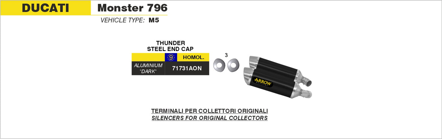 Terminali Thunder Approved Alluminio (Dx+Sx)