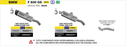 Terminale Indy Race EVO titanio con fondello inox