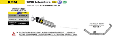 Terminale Maxi Race-Tech titanio con fondello carby