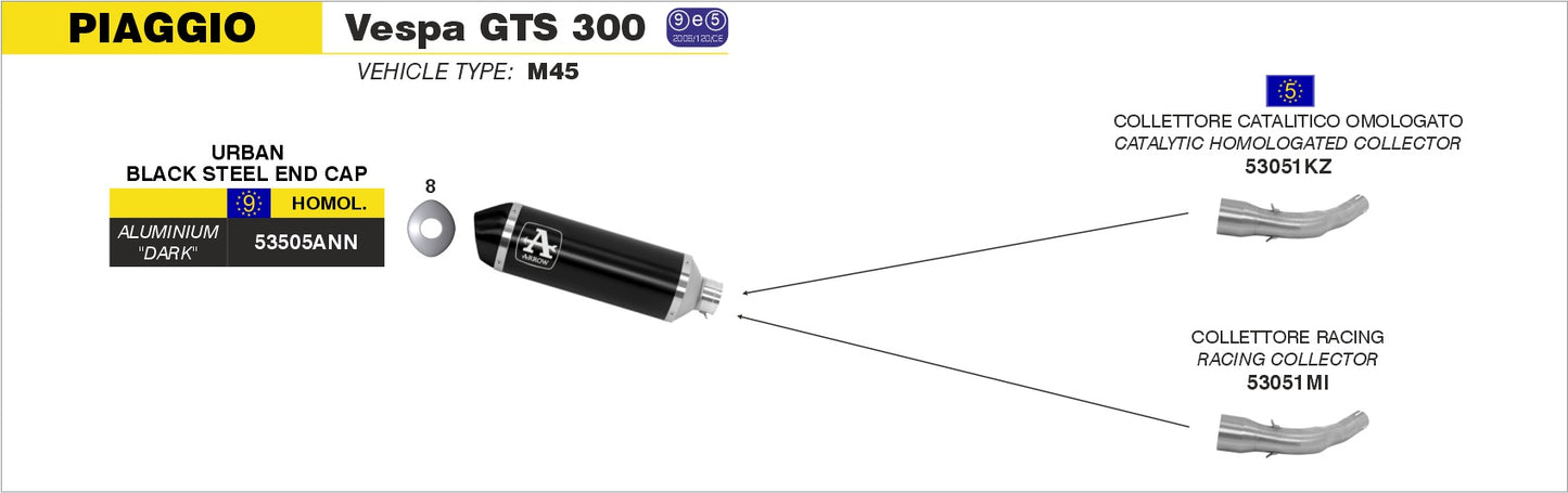 Terminale Urban  alluminio con fondello Dark