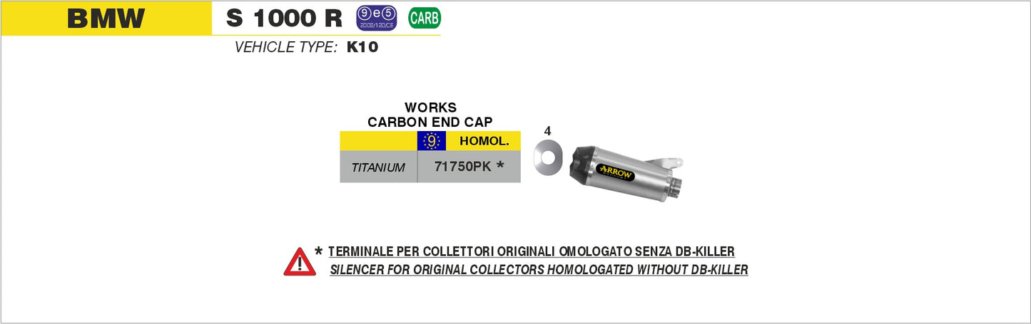 Kit completo COMPETITION FULL TITANIUM con dBKiller con fondello carby