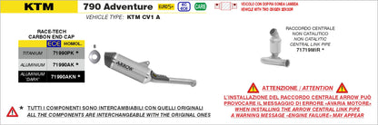 Terminale Race-Tech alluminio con fondello carby