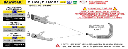 Terminale Indy Race EVO titanio con fondello carby