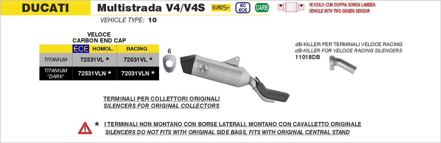 dB-Killer per terminale Veloce ø38mm