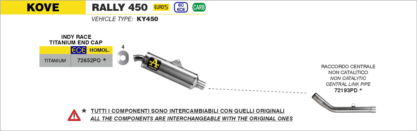 Terminale Indy Race titanio con fondello titanio