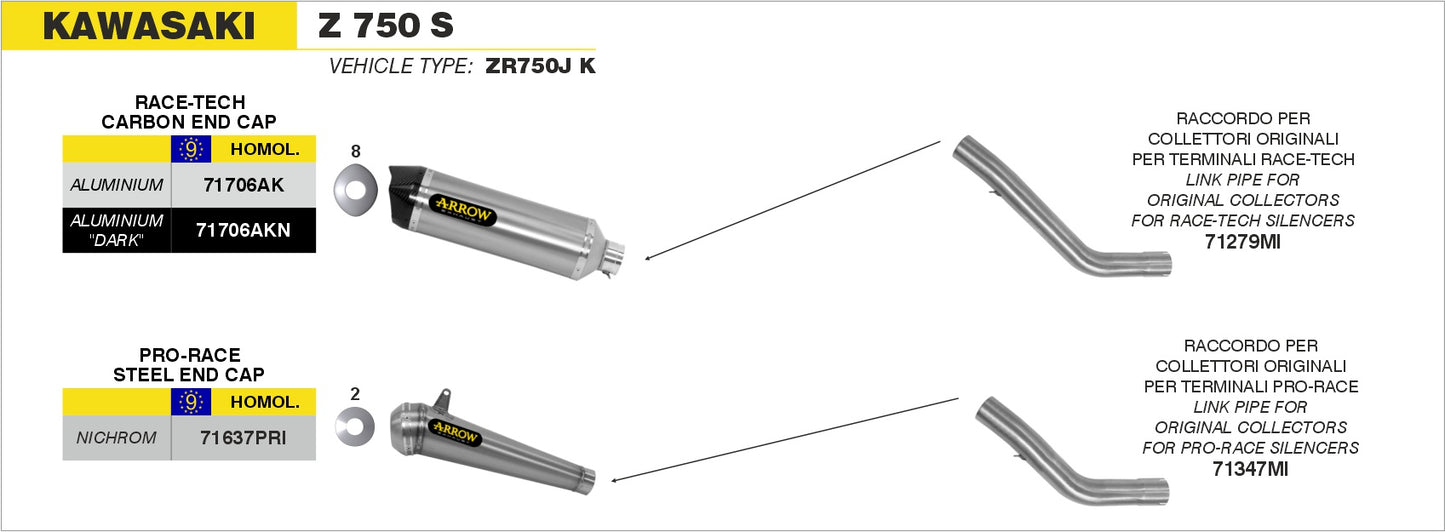 Terminale Race-Tech alluminio con fondello carby