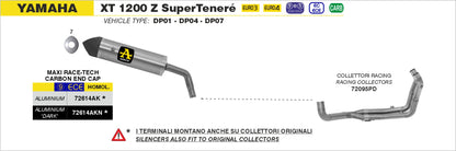 Terminale Maxi Race-Tech Approved alluminio con fondello carby