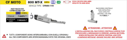 Terminale Indy Race EVO titanio con fondello carby