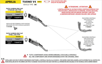 Terminale Pista in titanio con raccordo in acciaio inox