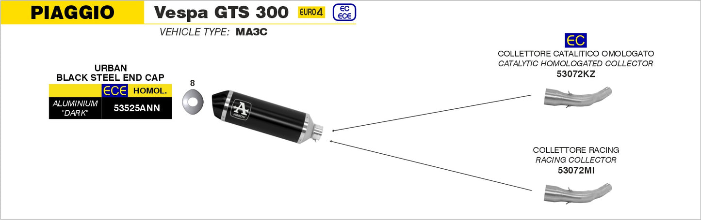 Raccordo racing per scarico Urban