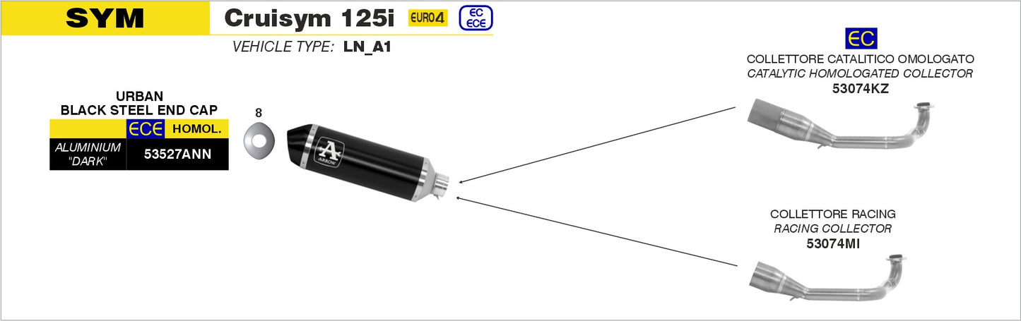 Terminale Urban  alluminio con fondello Dark