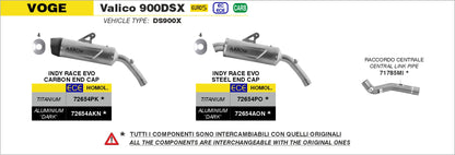 Terminale Indy Race EVO alluminio Dark con fondello inox