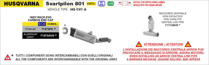 Terminale Indy Race EVO titanio con fondello carby