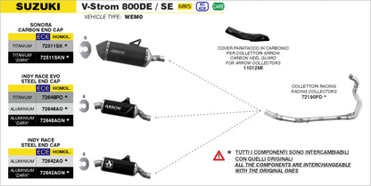 Terminale Indy Race EVO alluminio con fondello inox