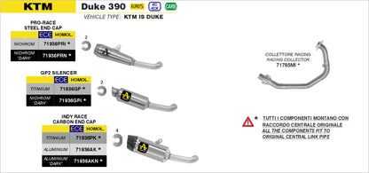 Collettore racing intercambiabile con l'originale