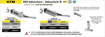 Terminale Race-Tech alluminio con fondello carby