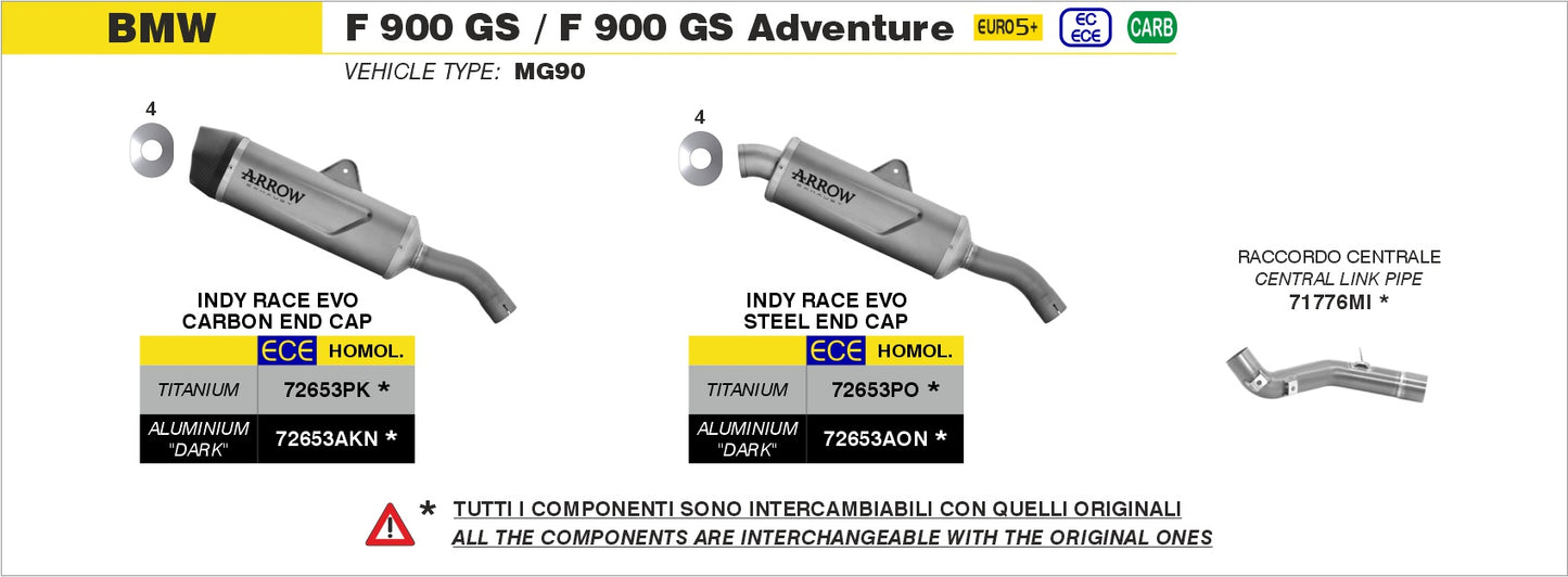 Terminale Indy Race EVO titanio con fondello inox