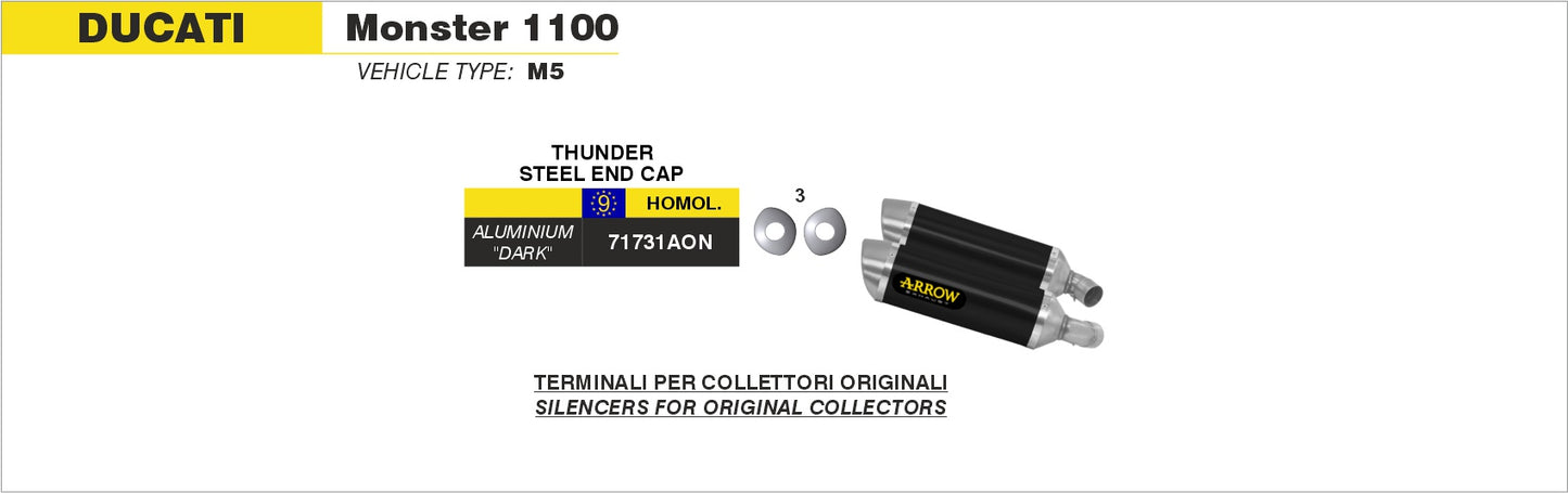 Terminali Thunder Approved Alluminio (Dx+Sx)