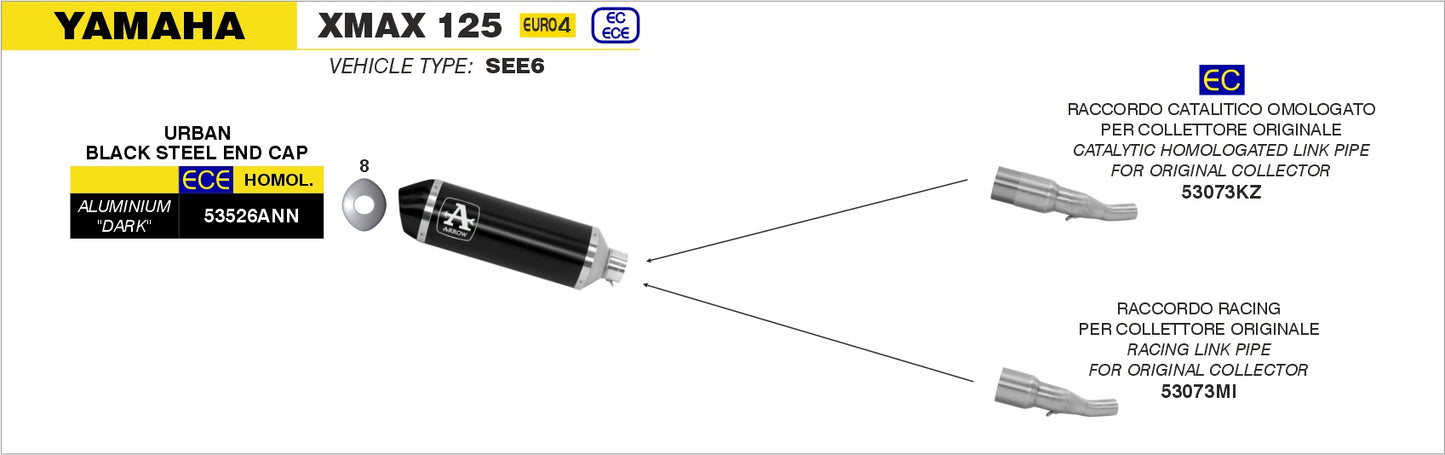 Raccordo racing per scarico Urban