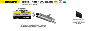 Terminale Race-Tech titanio con fondello carby