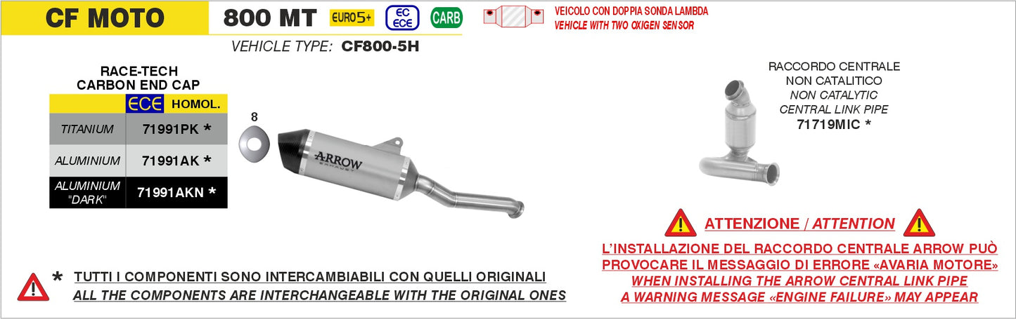 Terminale Race-Tech in titanio con fondello carby