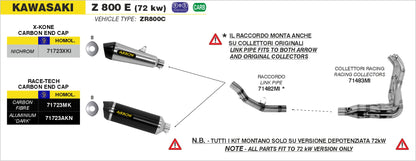 Terminale Race-Tech carbonio con fondello carby