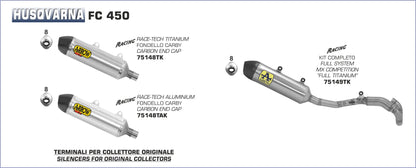 Terminale Off-Road race-tech alluminio con fondello carby