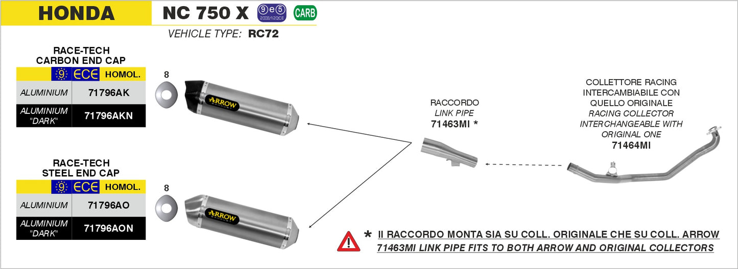 Terminale Race-Tech titanio con fondello carby