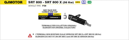 Terminale Indy Race EVO titanio con fondello carby