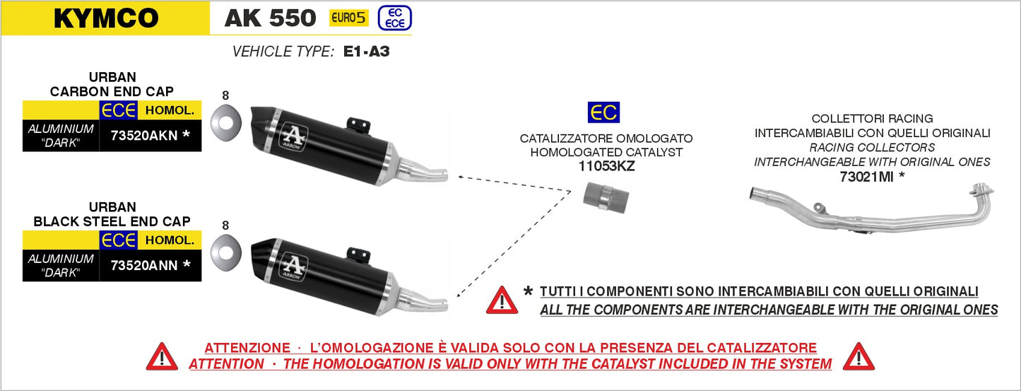 Collettori racing intercambiabili con gli originali
